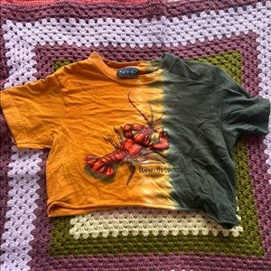 Lobster tie dye baby tee